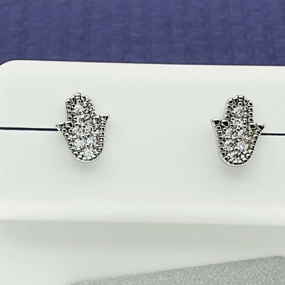 "#925 Sterling Silver CZ Stud Earrings for Women/Girl, US925P1014 - Picture 2 of 11